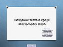 Тест в Macromedia Flash