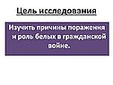 Причины поражения и роль белых в гражданской войне