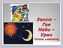 Земля – Гея Небо – Уран ТИТАНЫ и ЦИКЛОПЫ