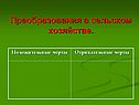 Преобразования в сельском хозяйстве