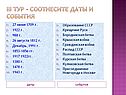 Соотнесите даты и события