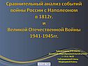 Сравнительный анализ событий войны