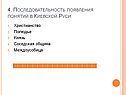 Последовательность появления понятий в Киевской Руси