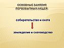 Занятия первобытных людей