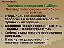 Значение покорения Сибири