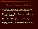 Этапы Гражданской войны: