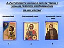 3. Расположите иконы в соответствии с чинами святости изображенных на