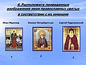 4. Расположите приведенные изображения икон православных святых в