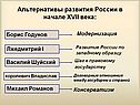 Альтернативы развития России в начале XVII века