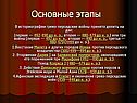 Основные этапы