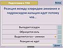 Реакция между хлоридом аммония и гидроксидом кальция