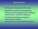 Сведения об ионах
