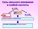 Соль сильного основания и слабой кислоты