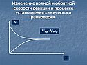 Изменение прямой и обратной скорости реакции в процессе установления