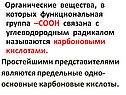 Органические вещества, в которых функциональная группа –СООН связана с