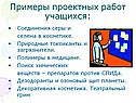 Примеры проектных работ учащихся: