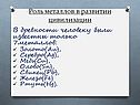 Роль металлов в развитии цивилизации