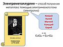 Электрометаллургия – способ получения металлов с помощью