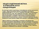 Общее содержание метана в атмосфере и его концентрация