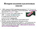 История создания нуклеиновых кислот