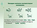 Составьте основания из оксидов