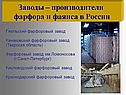 Заводы – производители фарфора и фаянса в России