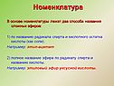 Названия сложных эфиров
