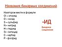 Названия бинарных соединений