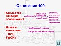 Как даются названия основаниям