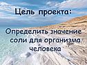 Значение соли для организма человека