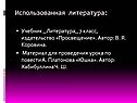 Использованная литература: