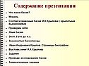 Содержание презентации