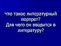 Литературный портрет