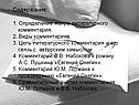 Определение жанра литературного комментария
