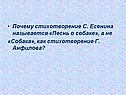 Почему стихотворение С. Есенина называется «Песнь о собаке», а не