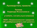 Руководитель проекта: Титова Надежда Николаевна - учитель начальных