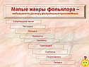 Малые жанры фольклора