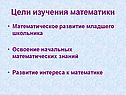 Цели изучения математики