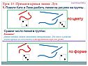 Помоги Кате и Лене разбить линии на рисунке